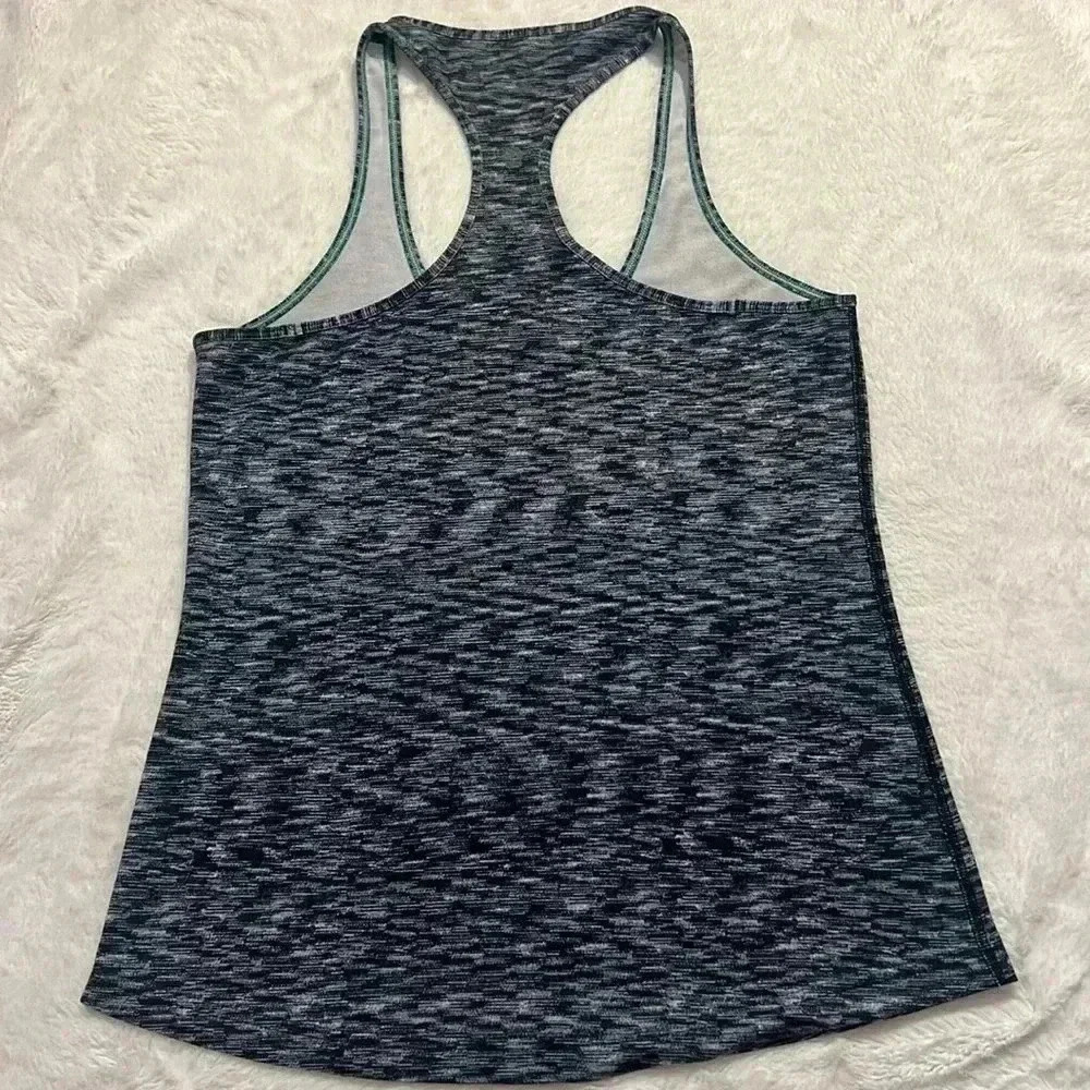 Lululemon Women’s Black & Gray Cool Racerback Athletic Top Sz. P2P 16”